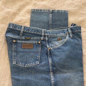 Wrangler Classic Blue Denim Straight Jeans